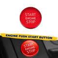 Red Alloy Start/Stop Button Switch Overlay Cover for Audi A4-A6 (2017–2020)