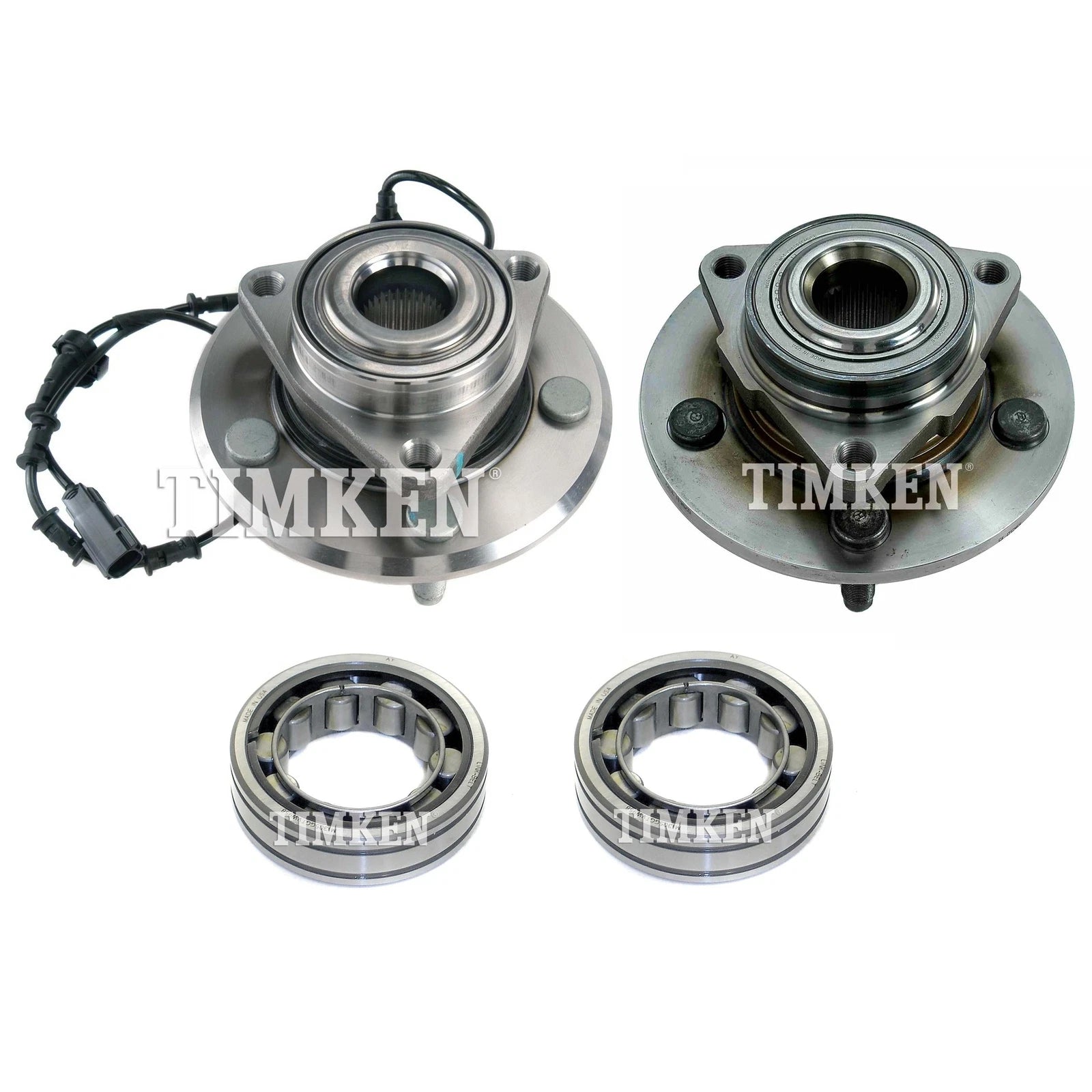 Front & Rear Wheel Bearings & Hubs Kit for Dodge Ram 1500 (2002–2008)