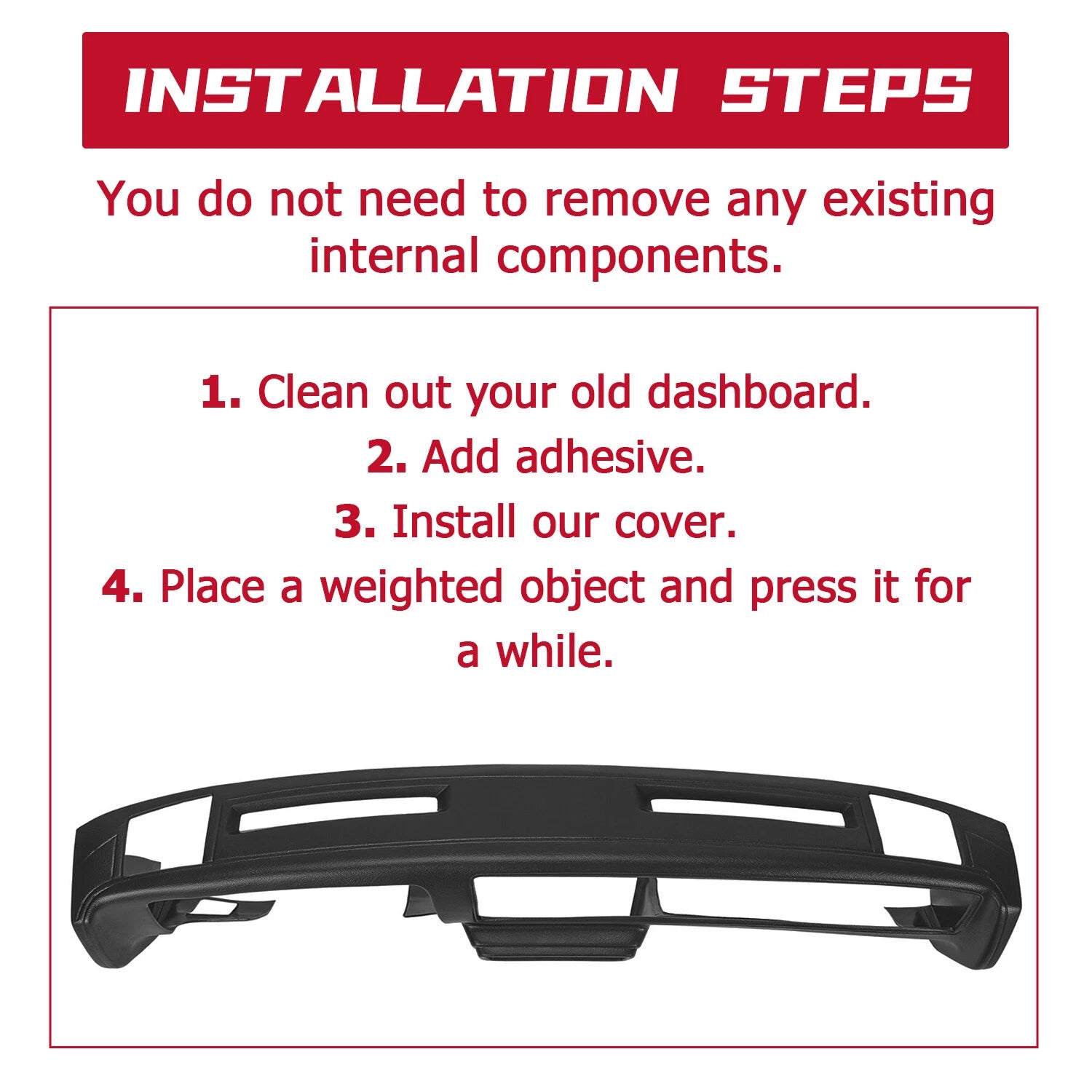 Dash Cover Cap for Chevy Malibu El Camino Monte Carlo GMC Caballero (1981–1988)