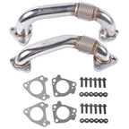 2Pcs Up Pipes Kit with Gaskets for GMC Sierra, Chevy Silverado 3500 (2001-2004)