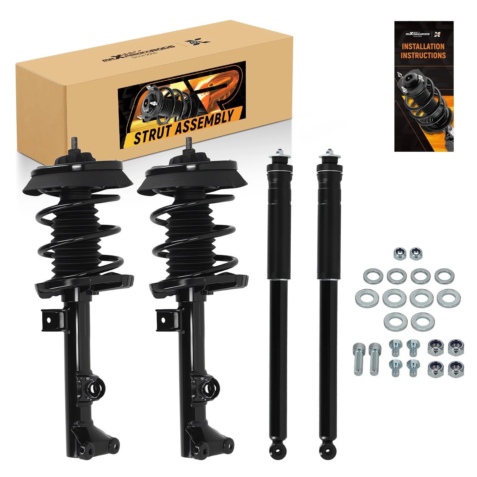 Set of 4 Struts Assembly for Mercedes-Benz CLK350 (2006–2009)