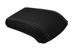Console Lid Armrest Cover for Ford Escape (2013–2016) Carbon Fiber Beige Stitch