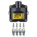 Set of 4 Bosch Ignition Coils & NGK Iridium IX Spark Plugs for Prizm Corolla Jetta (1998–2002)