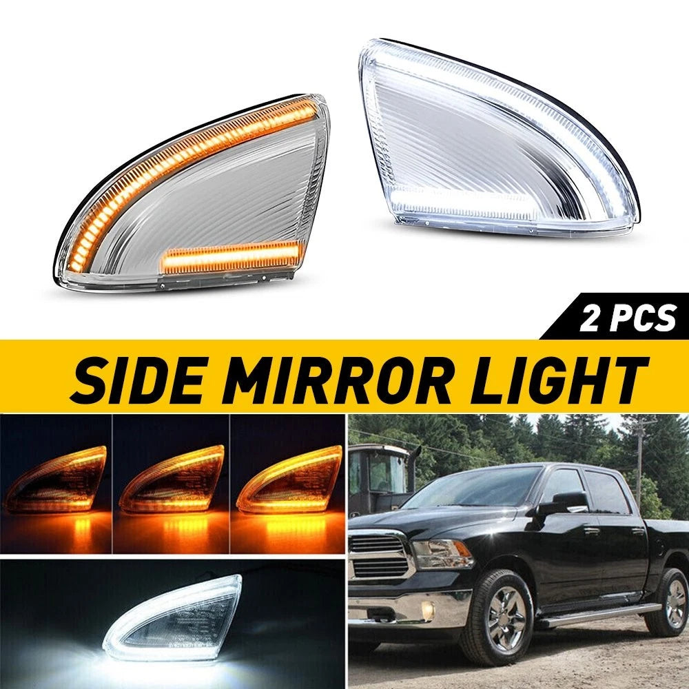Dual Color LED Side Mirror Puddle Light for Dodge RAM (2009–2022)