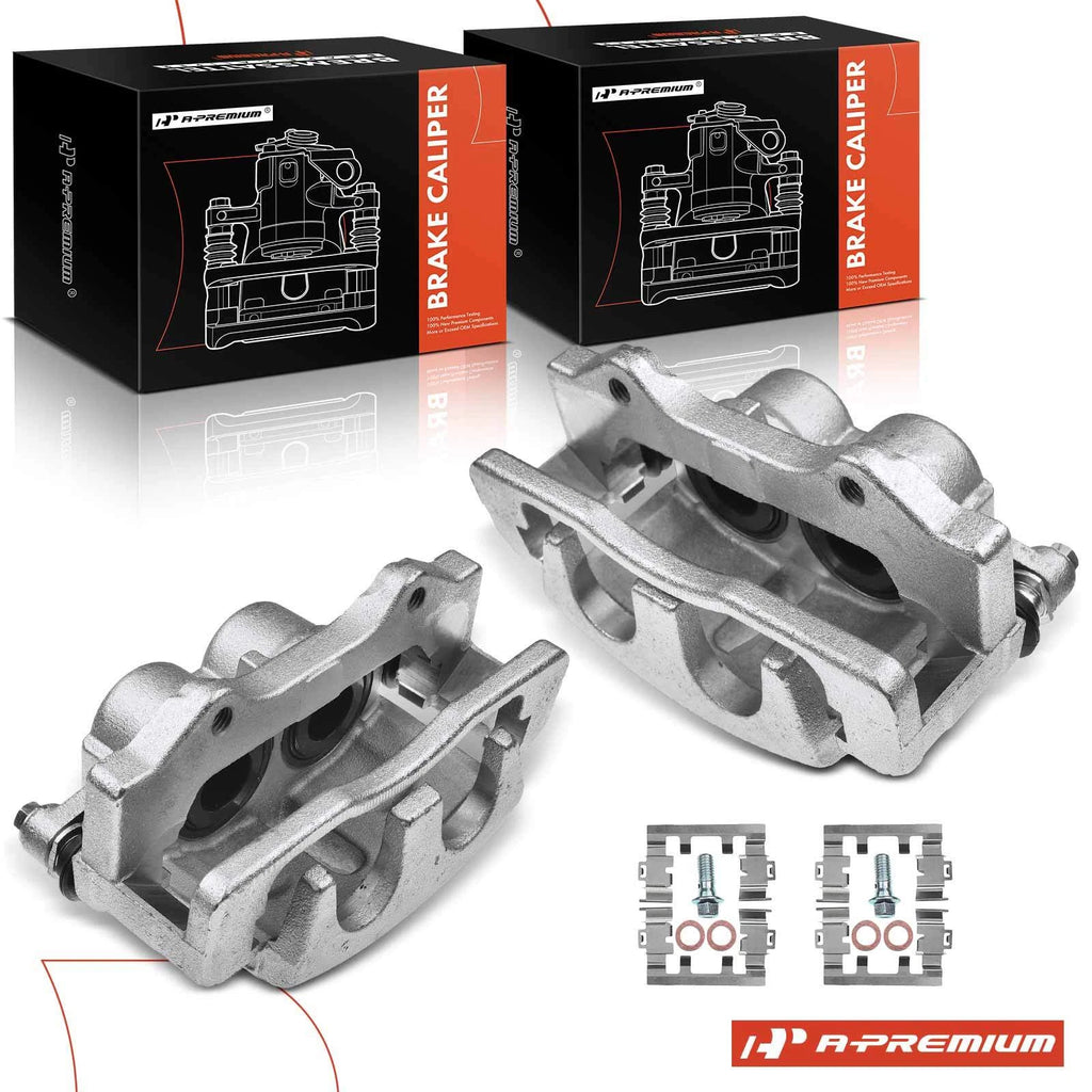 Pair Front Brake Calipers with Brackets for Chevrolet Colorado (2009–2012)