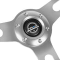 380mm 1" Deep Dish Steering Wheel for NRG Classic Mahogany Wood Grain