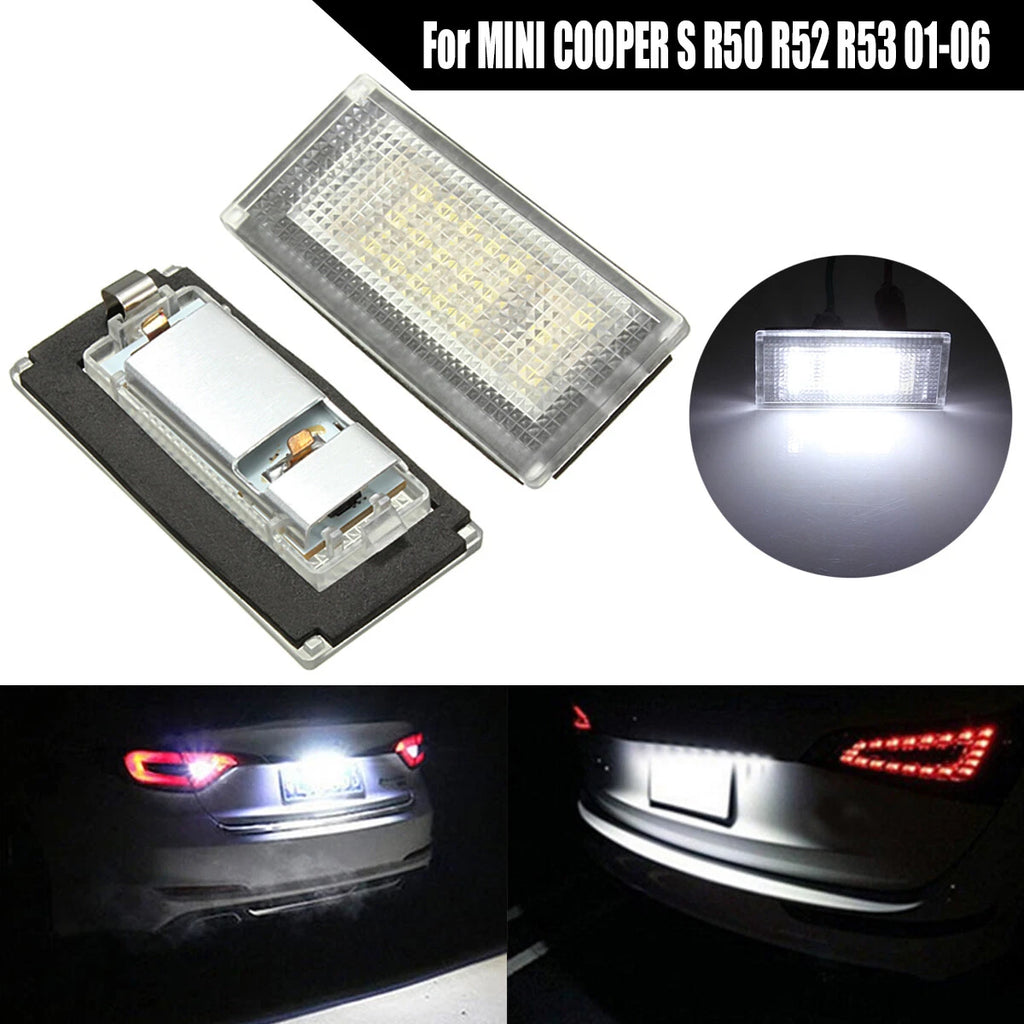2Pcs LED 6000K License Plate Light for MINI Cooper R50 R52 R53 (2001–2006)