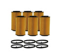 Set of 6 Wix 57187 Engine Oil Filters for (Metal Free)