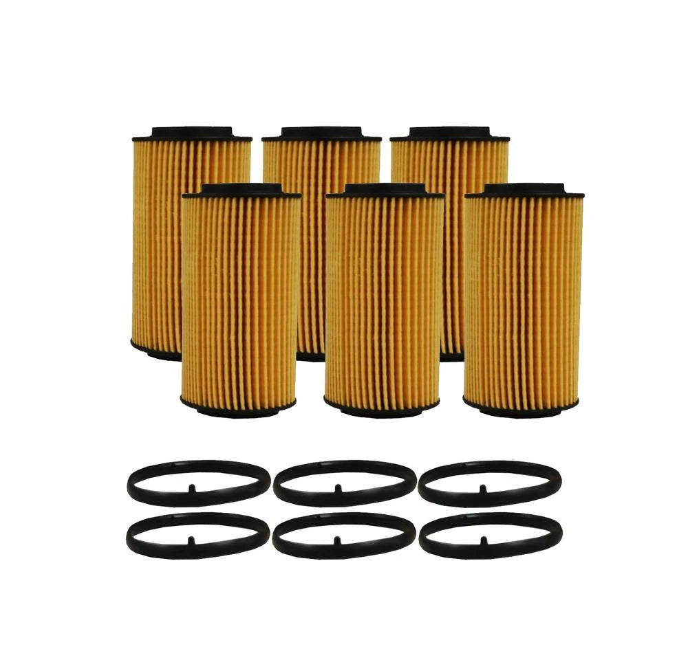 Set of 6 Wix 57187 Engine Oil Filters for (Metal Free)