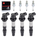 Set of 4 Ignition Coils & Iridium Spark Plugs for Suzuki GSX-R750 (2008–2023)