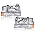 Headlights with Bumper Corner Lamps for Ford F150 F250 F350 Bronco (1992–1996)