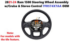Steering Wheel Assembly for Ram 1500 (2021–2024) 7FR574X7AA