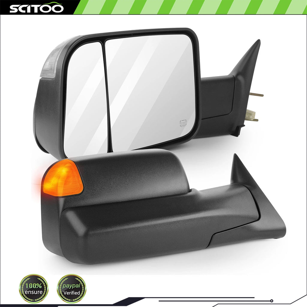 Power Heat Flipup Towing Mirrors with Signal for Dodge Ram 1500/2500/3500 (1998–2002)