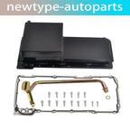 Aluminum Rear Sump Oil Pan Kit for LS1 LS2 LS3 LS6 (7-Quart, Black)
