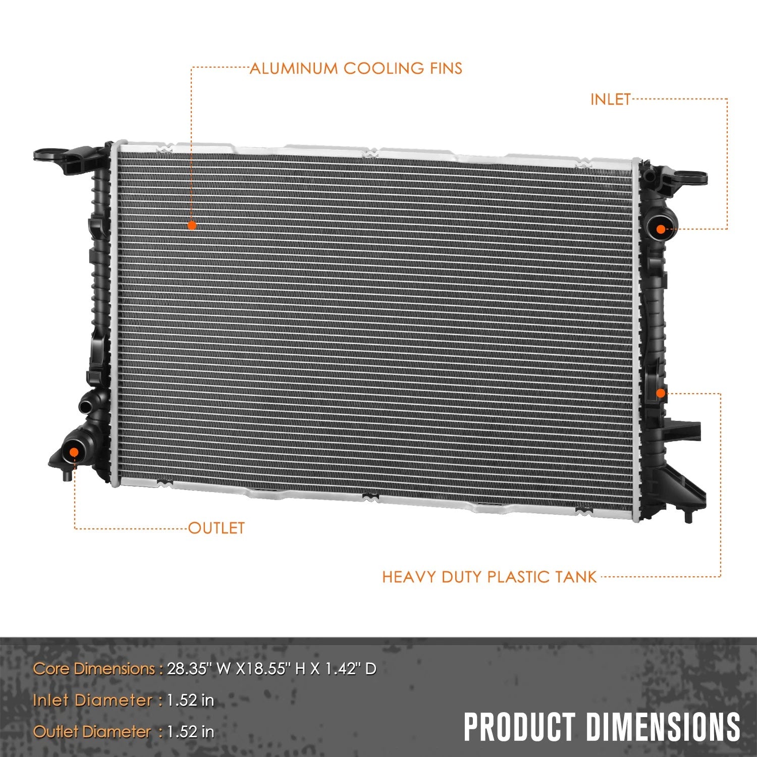 Aluminum Core Cooling Radiator DPI-13683 for Audi S6 S7 4.0L (2013–2018)