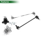 Set of 4 Front Suspension Kit Sway Bar Link Ball Joint for Chevrolet Equinox 