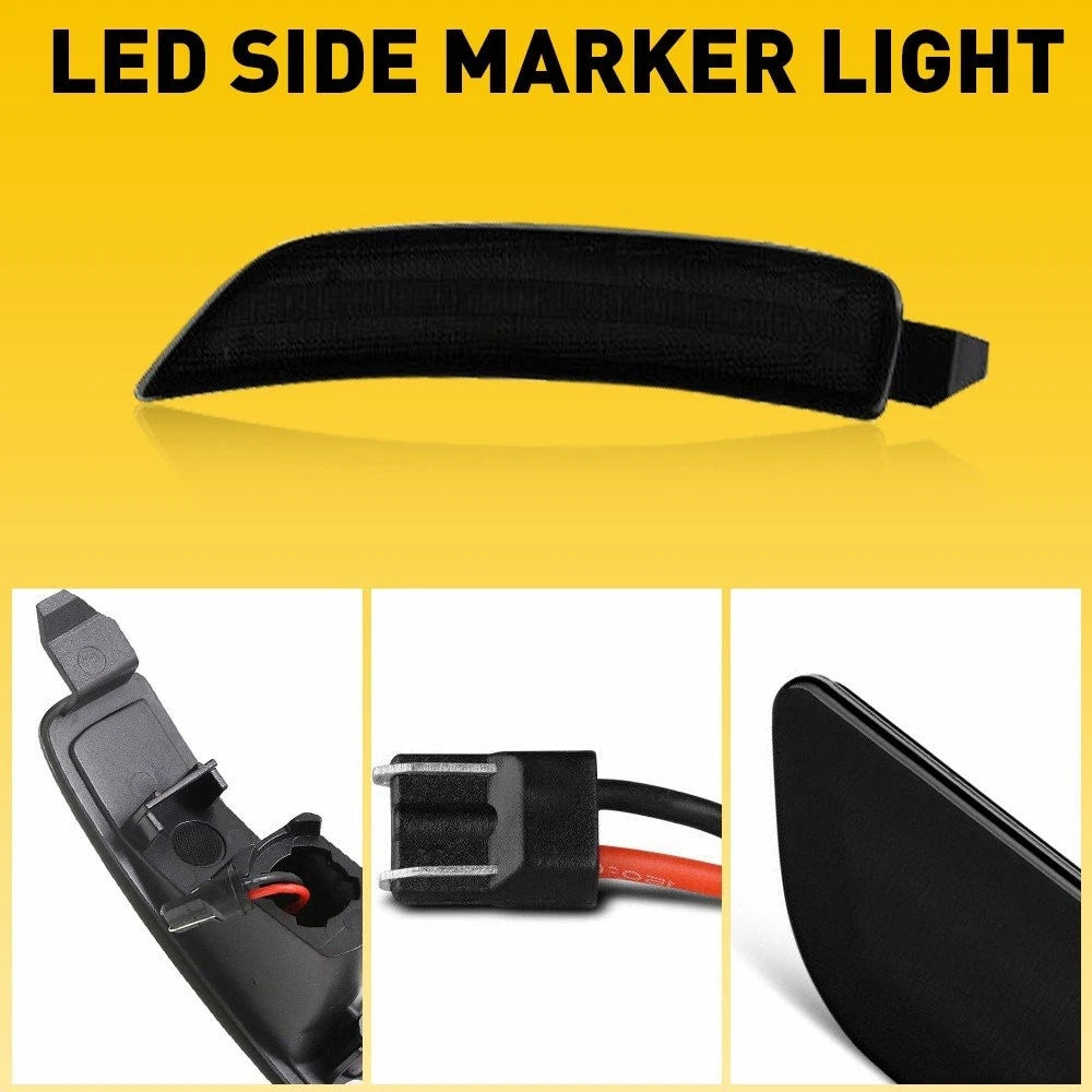 LED Side Marker Light for Mazda Miata MX-5 (2016–2022) - Smoke Front Amber Rear Red