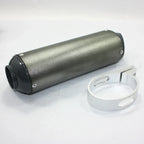 38mm Matt Grey Alloy Exhaust Muffler + Clamp for 125cc 140cc 150cc PIT Bike