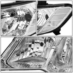 Set of 2 Chrome Housing Clear Lens Headlights for Kia Forte (2010–2013)