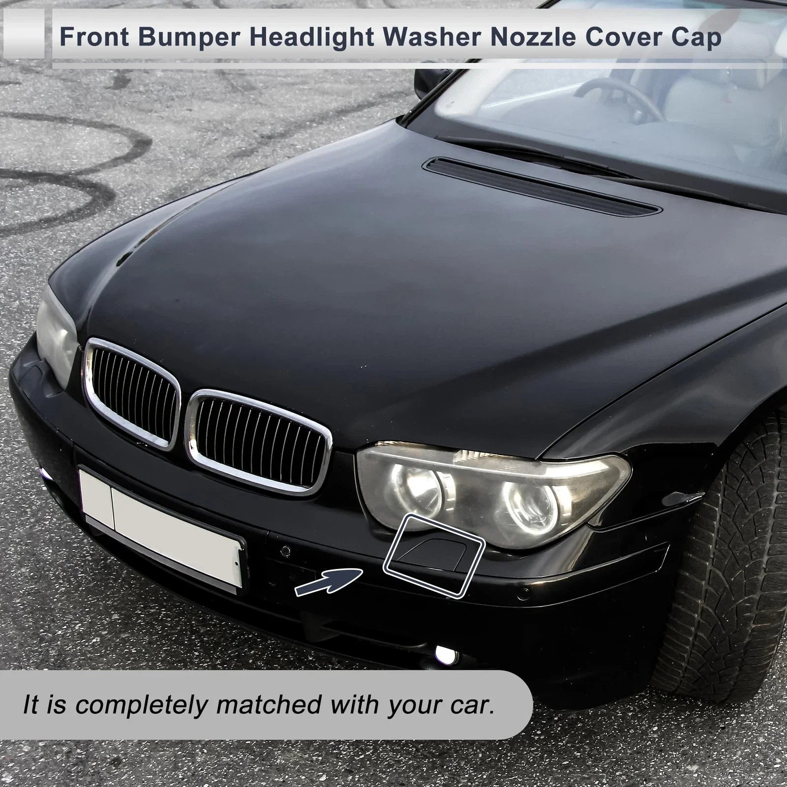 Front Right Side Bumper Headlight Washer Nozzle Cover Cap for BMW 750i