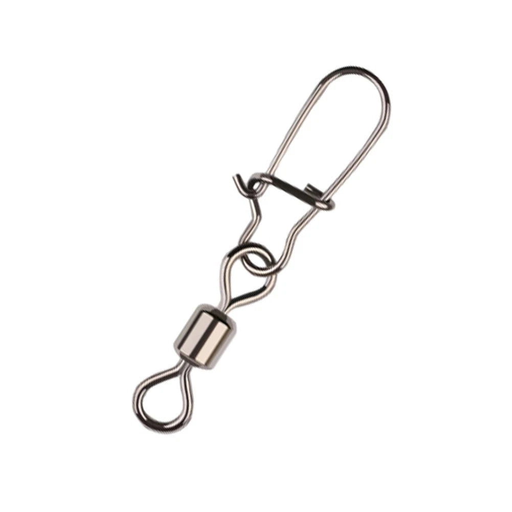 50pc Fishing Tackle Snap Swivels for Fishing Hooks and Lures