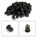 Set of 100 Rubber Well Nuts for Windscreen & Fairing 10-32 M5 3/8"