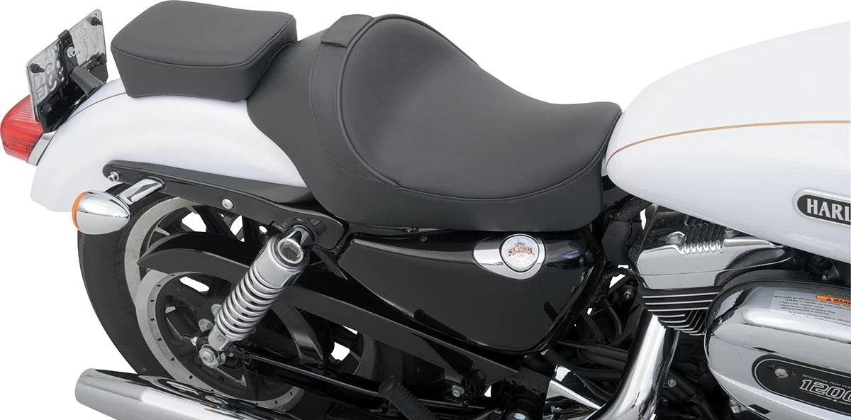 Rear Solo Seat for Harley XL (2004–2022) - Narrow - Smooth - 0804-0393