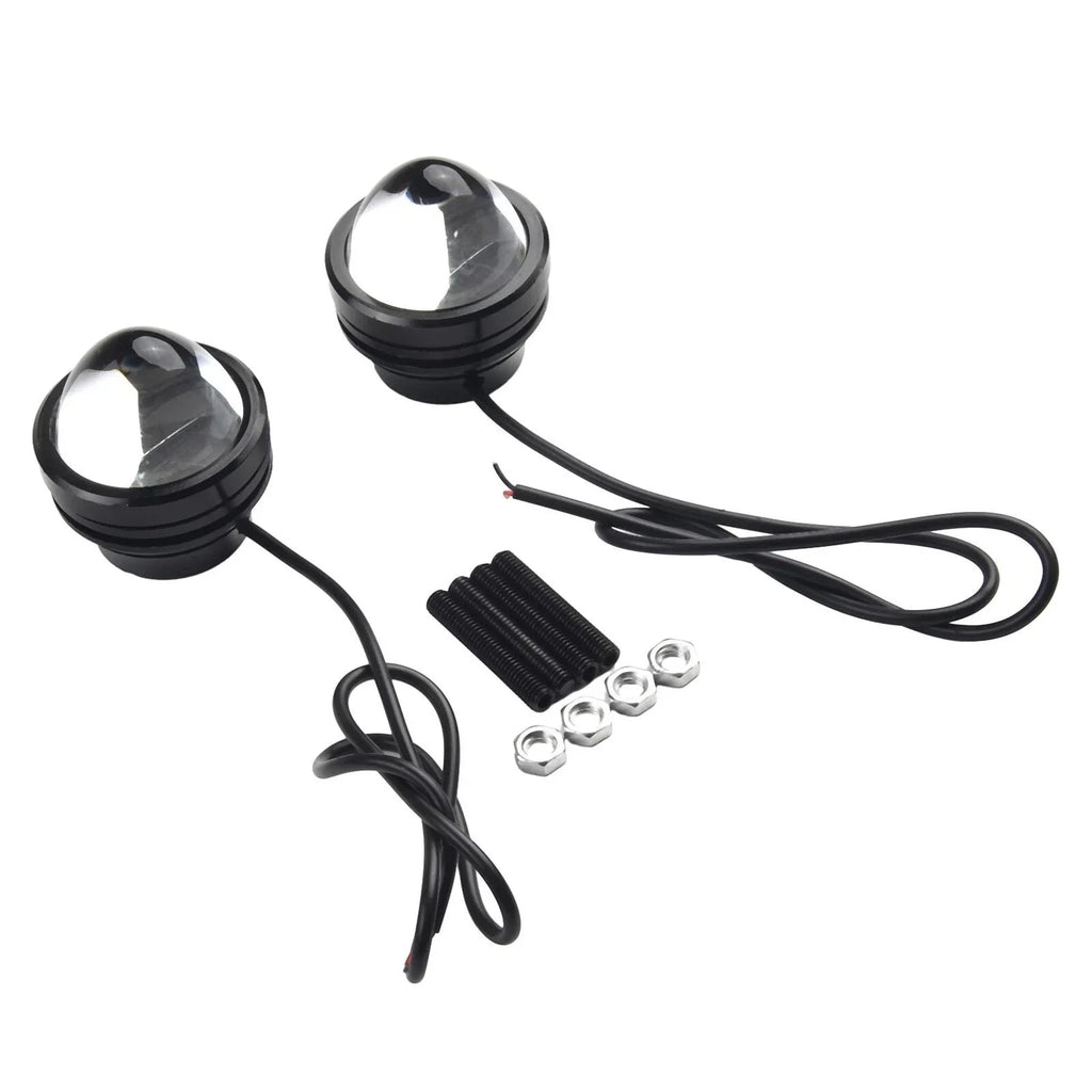 2 x White 12V-24V High Power Bull Eye LED Projector Fog Lamp for Car