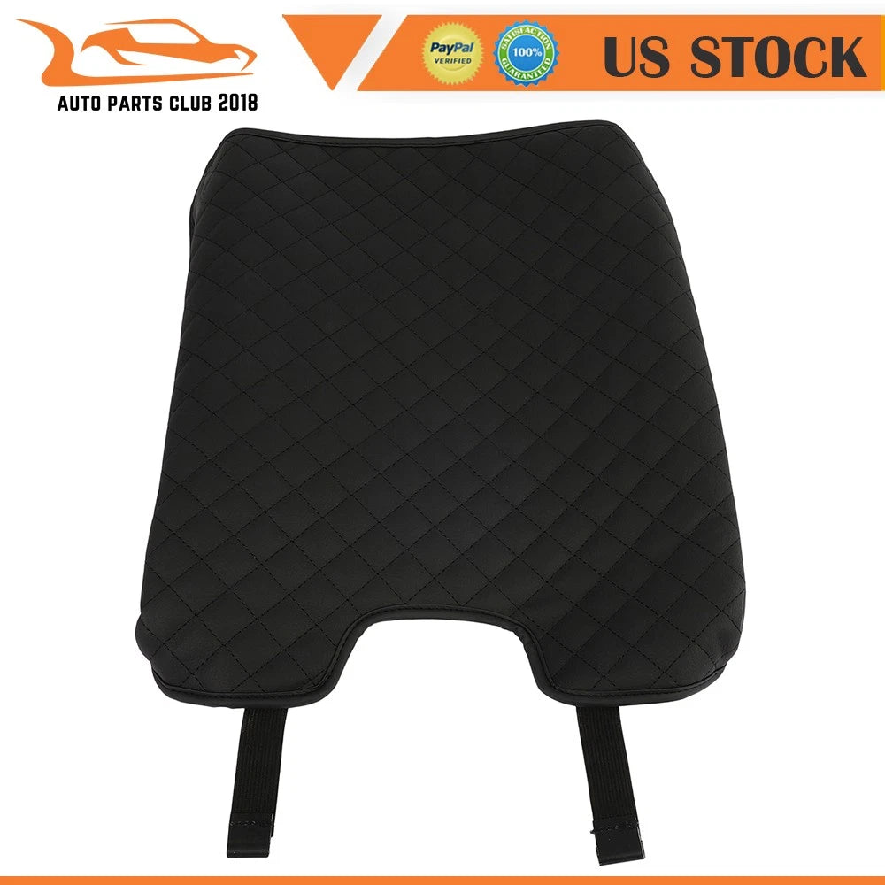Center Console Armrest Lid Cover for Dodge Ram (2013–2018) Black Leather