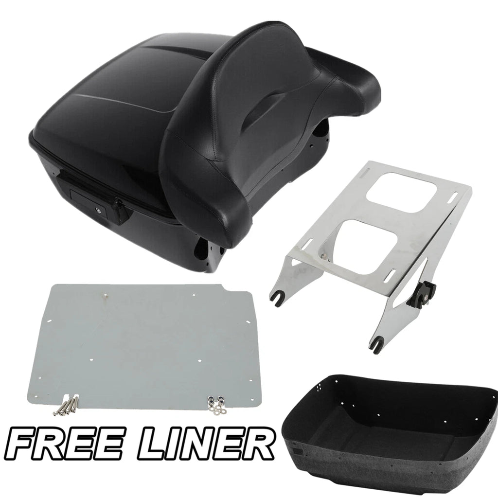 Trunk Backrest Pad Mount Rack Plate for Harley Touring (2014–2025)