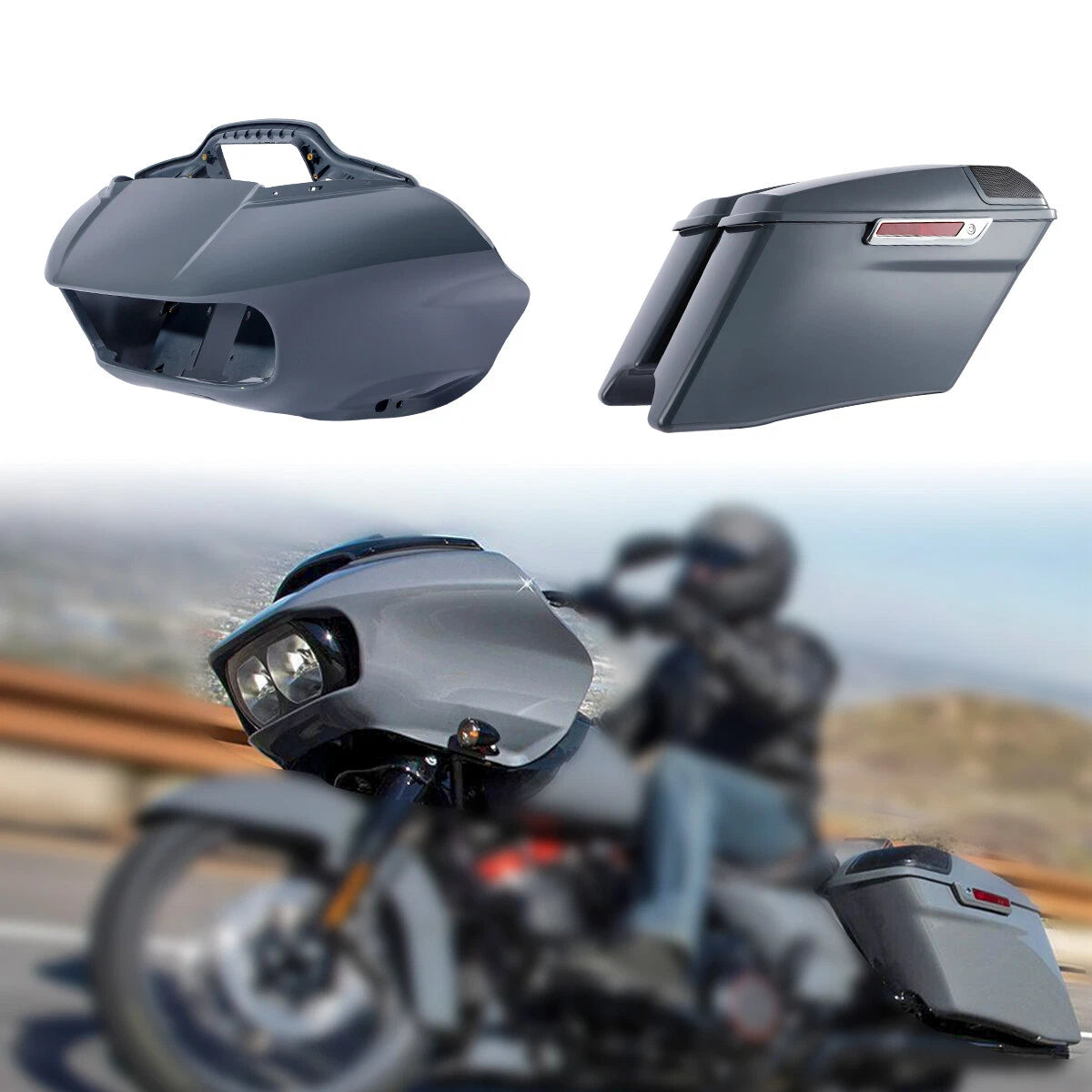 Inner Outer Fairings for Harley CVO Road Glide (2015–2023) 4" Stretched Saddlebags