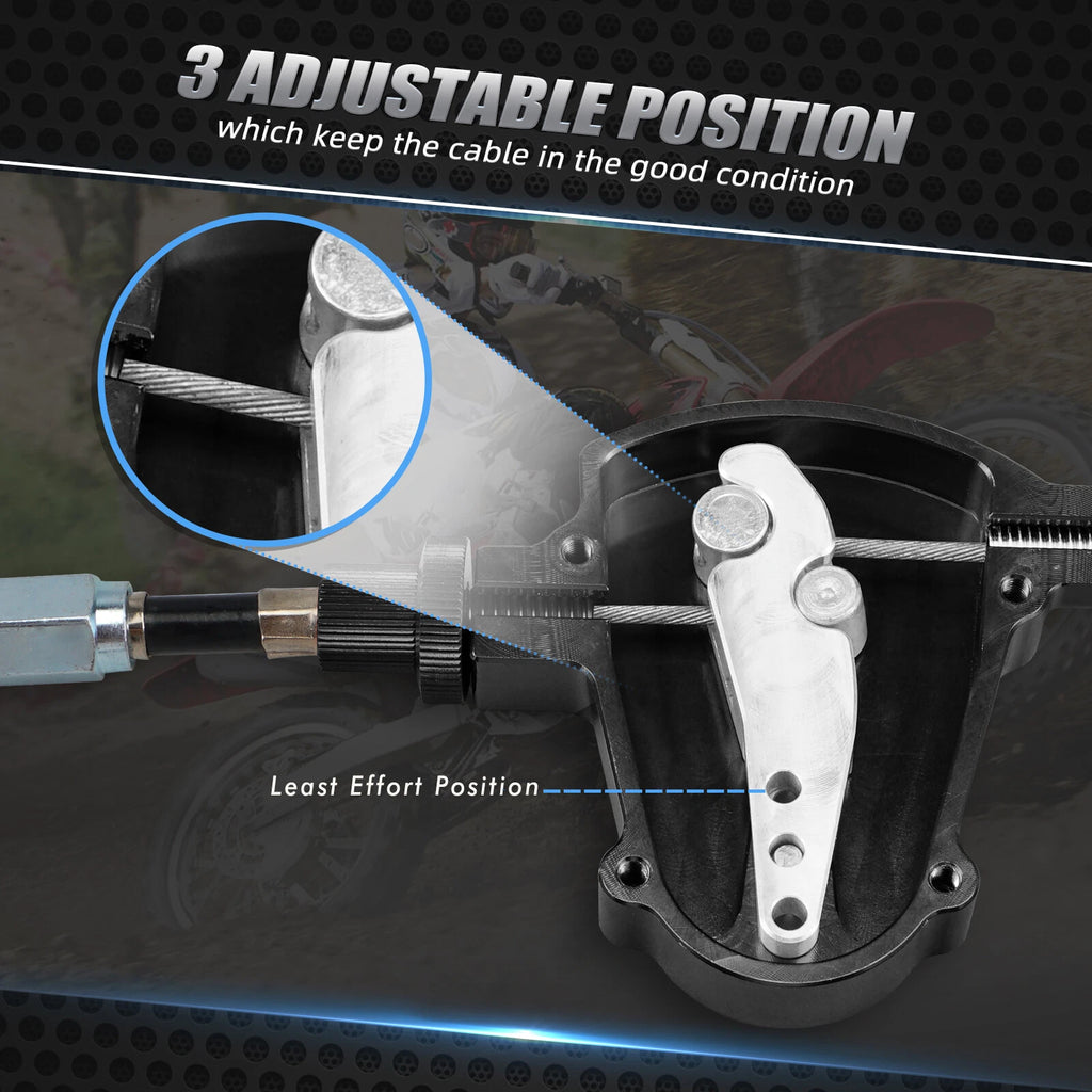 CNC Stunt Clutch Easy Pull Cable System for Suzuki RM65 RM85 RM125 RM250 DRZ400E (2000–2023)