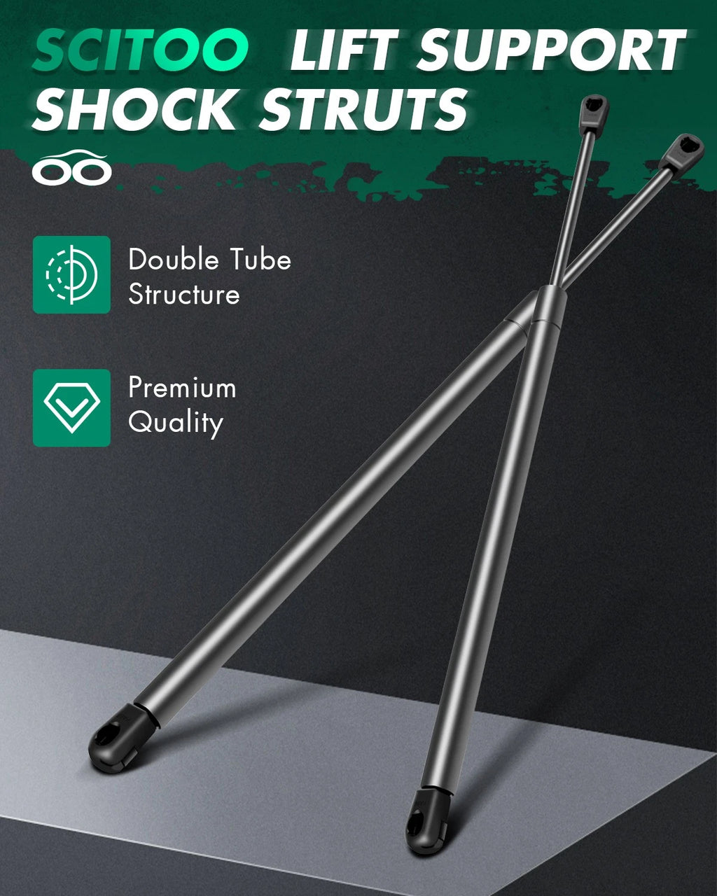 2X Front Hood Lift Support Gas Shocks Struts for Honda Accord (1998–2002)