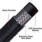 10FT AN8 Nylon Braided Oil Fuel Line for Universal Applications