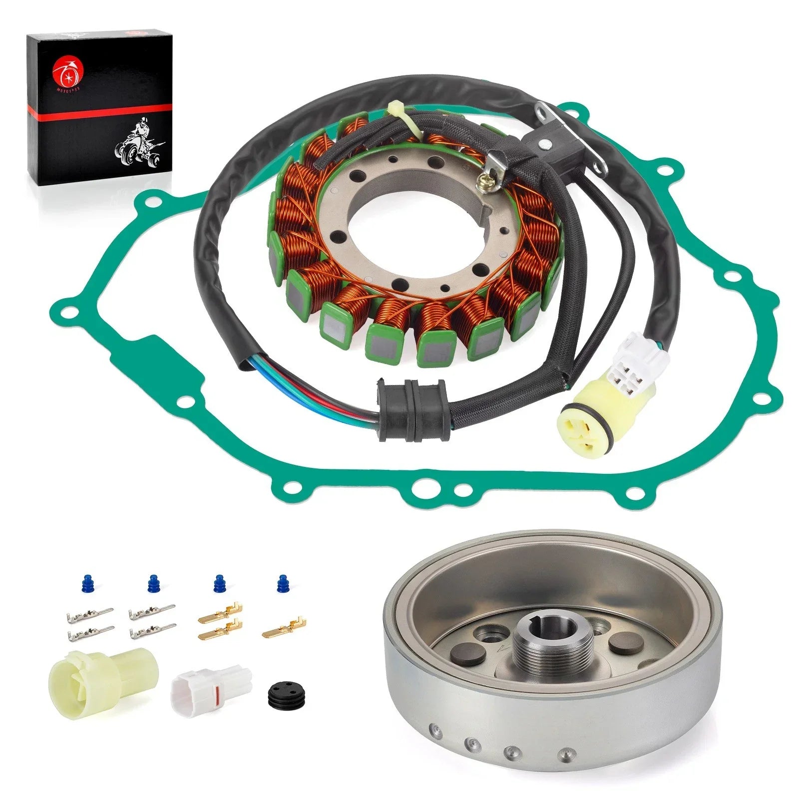2 x Stator & Flywheel for Yamaha Grizzly 350 YFM350 (2007–2014)