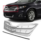 Front Upper Grille for Toyota Venza (2013–2016) Silver Replacement
