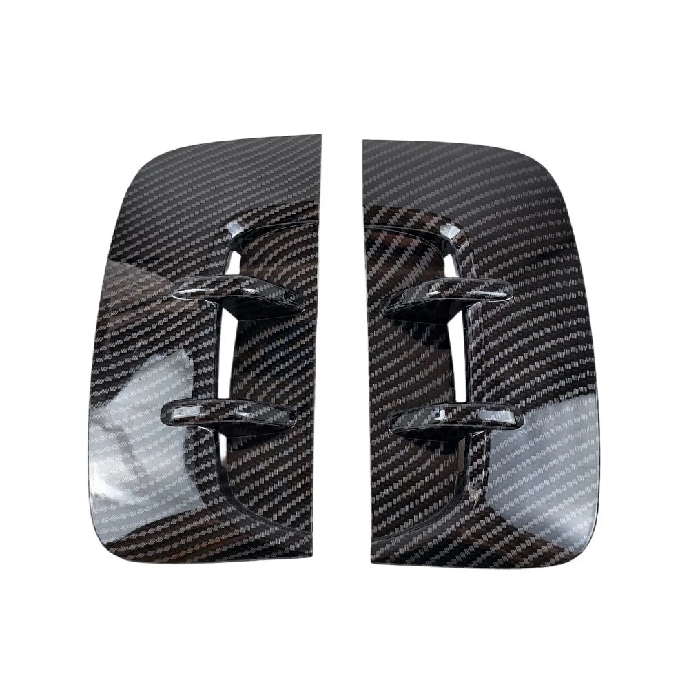 Pair Carbon Look Add-On Side Fender Vent Duct Trims for KIA Stinger (2018–2023)