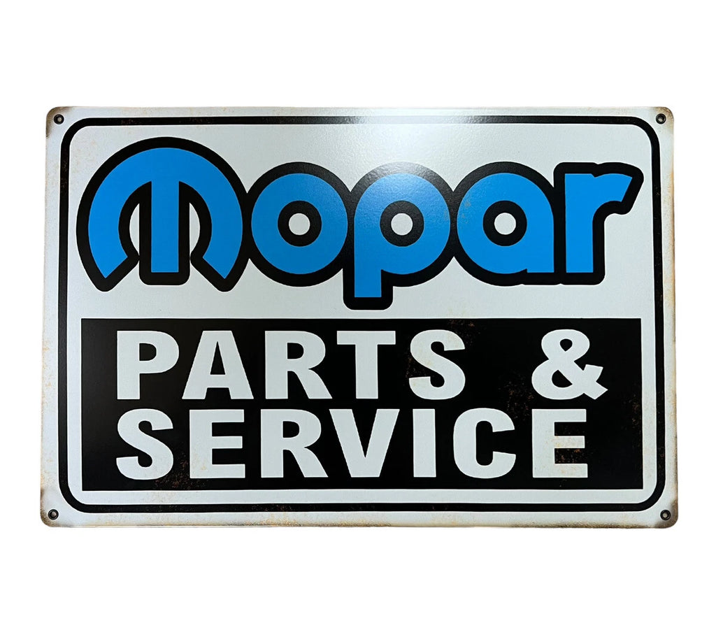 Vintage Metal Sign for MOPAR Parts Service 18 x 12 Inch