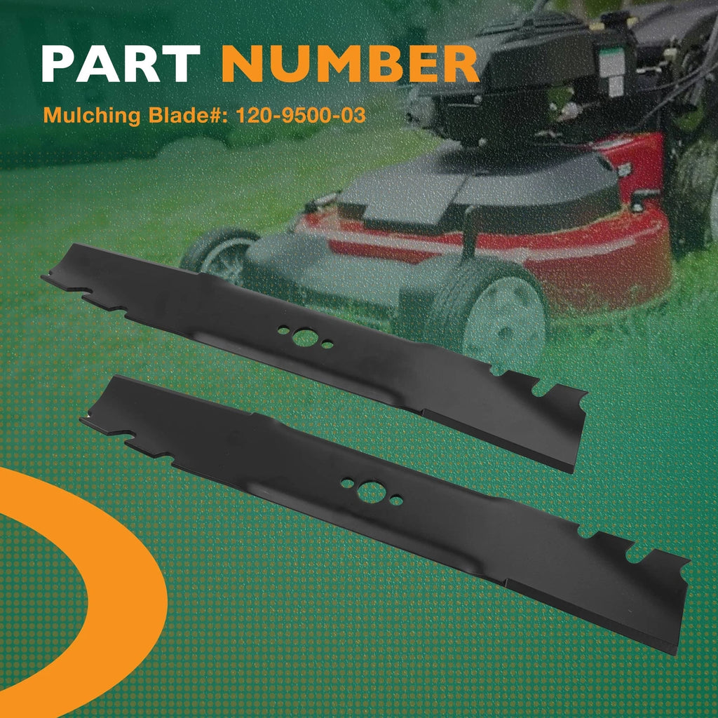2X Mulching Blades for Toro Exmark ECKA30 (120-9500-03, 22205TE, 20120)