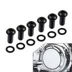6x Stainless Derby Cover Screw Bolt w/ Washer for Harley Touring Sportster (2004–2023)