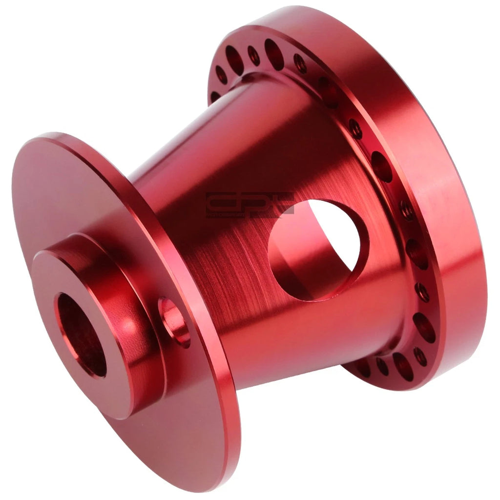 Red Aluminum Steering Wheel Hub Adaptor for 240SX 300ZX Sentra Maxima (6-Hole)
