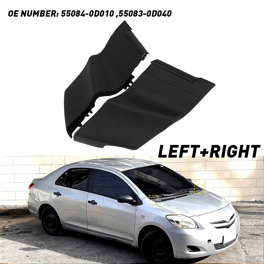2X Windshield Wiper Side Cowl Cover Trim for Toyota Yaris (2006–2010)