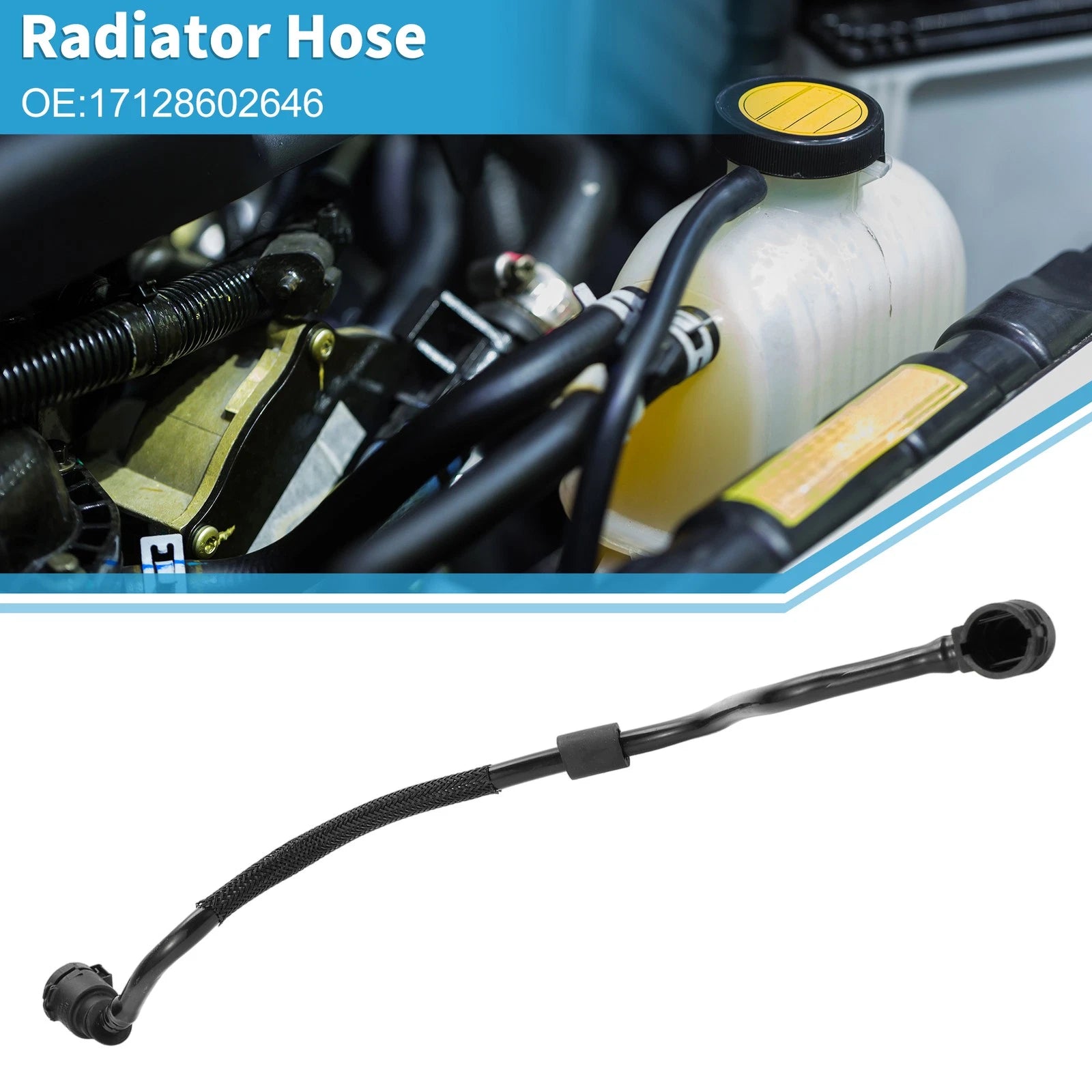 Radiator Hose No. 17128602646 for BMW 740i (2016–2019) Plastic Black