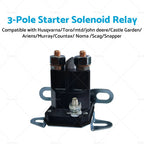 Starter Solenoid 3 Terminal 12V for Universal Lawn Mower