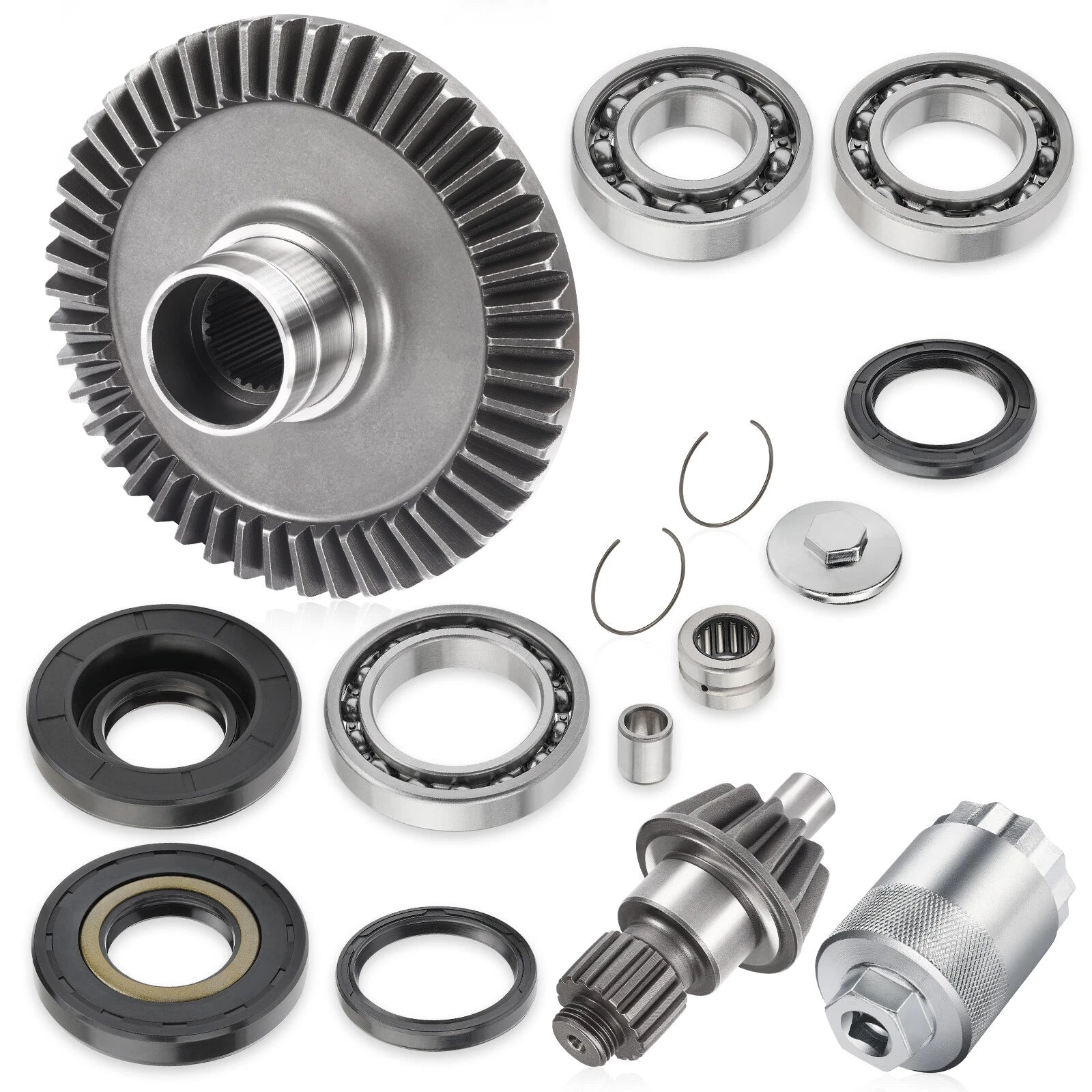 Final Drive Pinion Ring Gear Bearings & Nut Tool for Honda Rancher TRX350 TRX400 (2000–2006)
