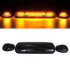 3pc Smoked Lens Cab Roof Marker Running Lights w/Amber LED for Truck SUV