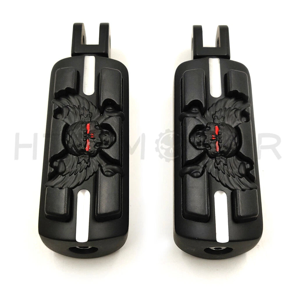 Skull Pirate Footpegs for Harley FXBB FXBR FXBRS FXLR (2018–2023)