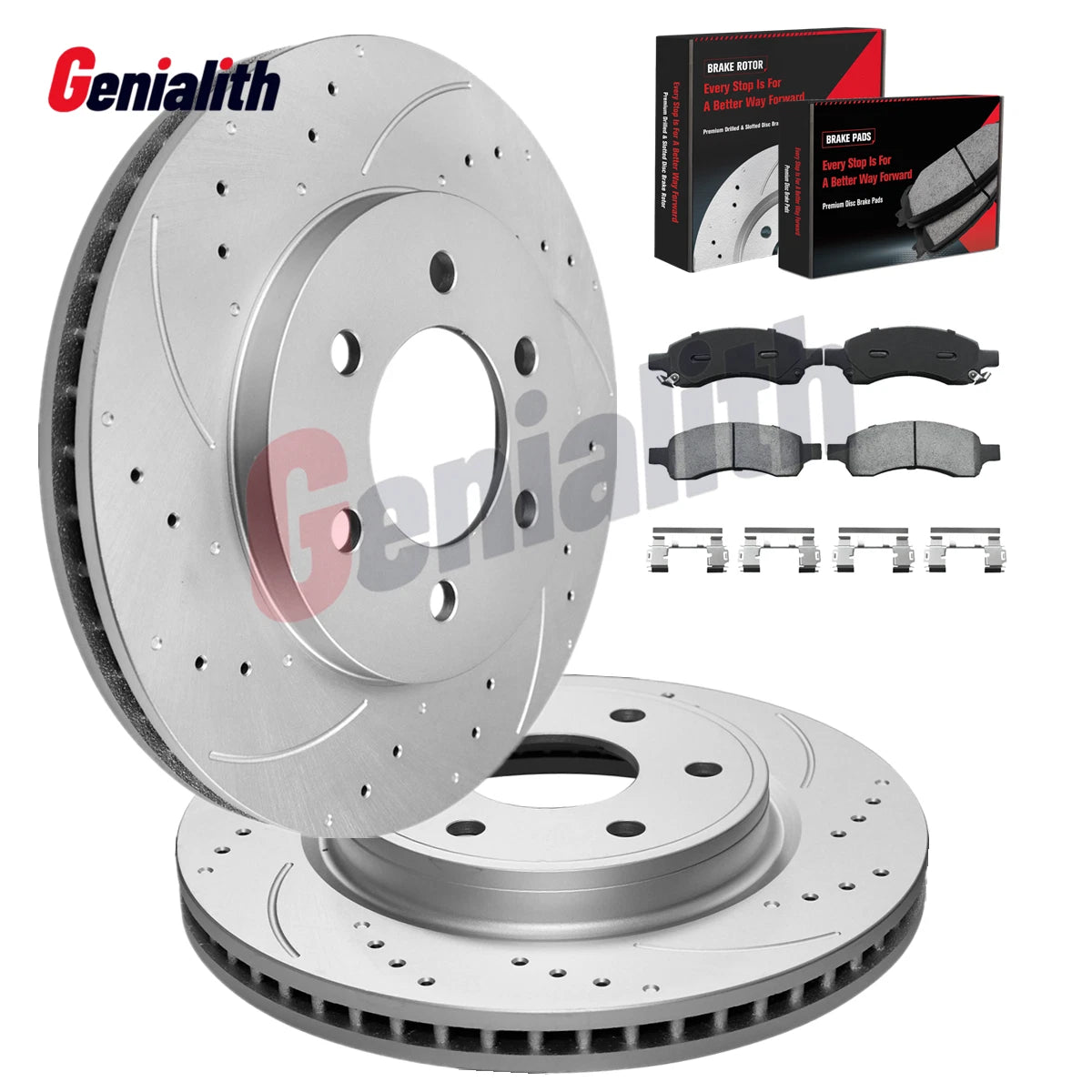 Front Brake Rotors + Ceramic Pads for Chevy Trailblazer Envoy V6 (2006–2009)