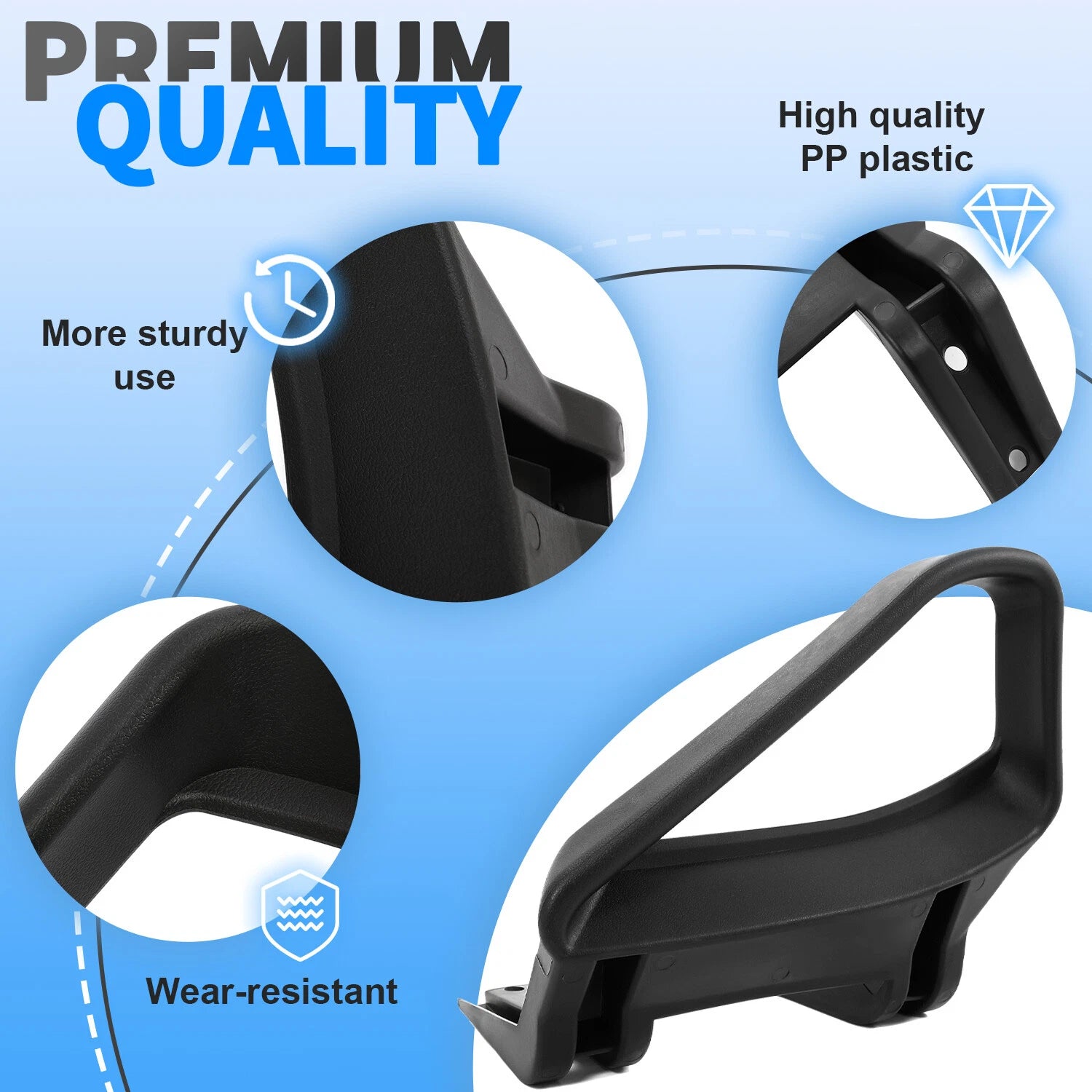 Set of 2 Armrest Hip Restraints for EZGO TXT (1994–Present)