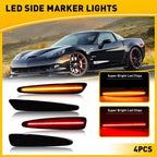 Set of 4 Smoked LED Side Marker Lights for C6 Corvette (2005–2013)